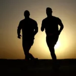 men jogging