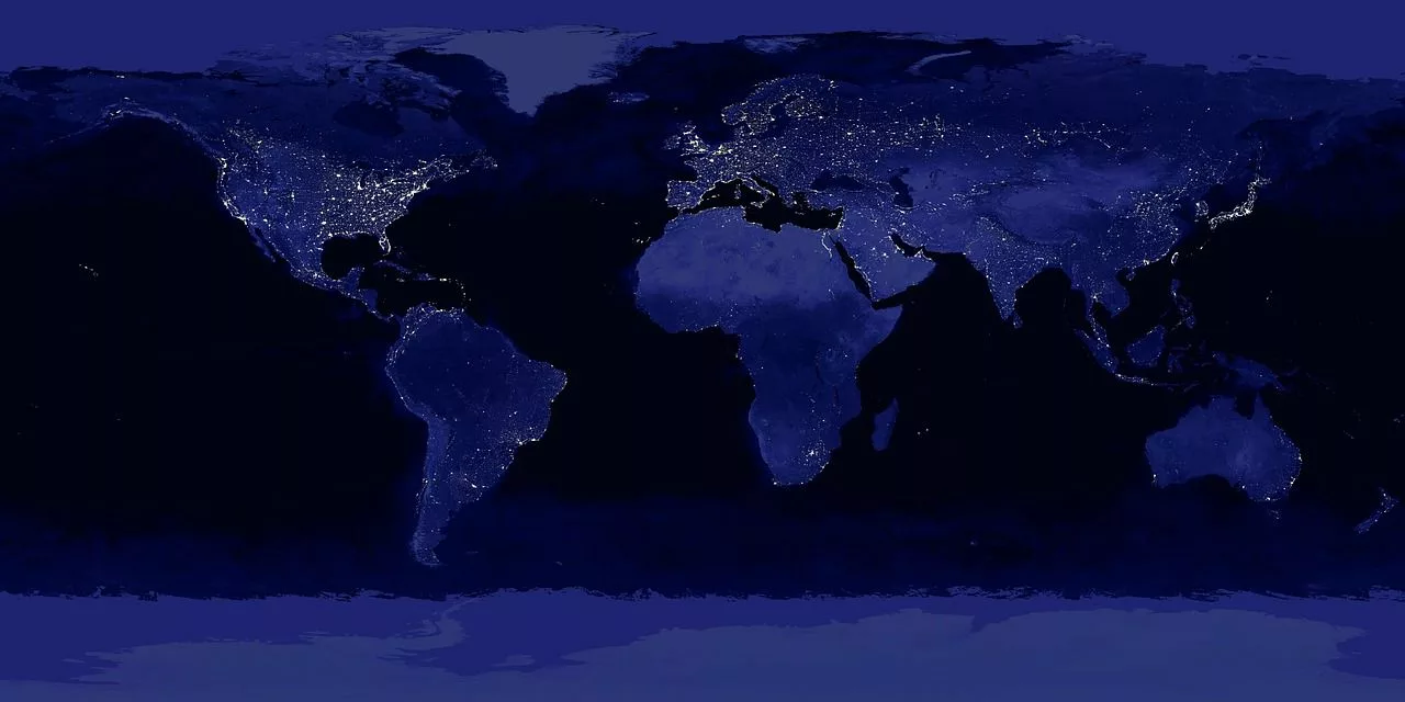 earth world lighting height globe global