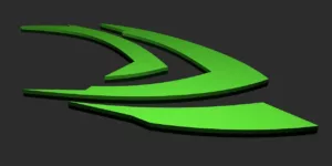 NVIDIA logo PC game green abstract 3D
