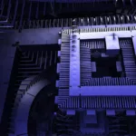 Quantum Background Computer Render 3D Technology