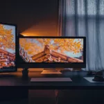 LED Screen display two monitors