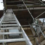 ladder scaffolding architechture construction repair