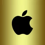 apple logo logo apple golden background wallpaper