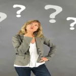 woman question mark person decision thoughtful