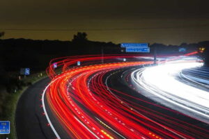 traffic highway lights light speed road