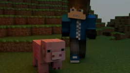minecraft video game pig pixels blocks game pixel