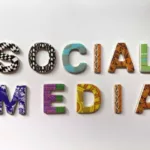 social media in colorful alphabets