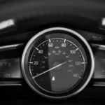 dashboard display with the silver and black contrast