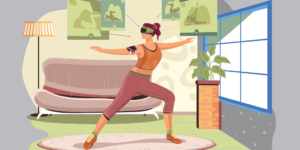 Girl Virtual Reality Headset Exercise Vr Headset