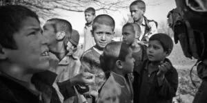 Children Afghanistan Curious Boys Begging Soldiers