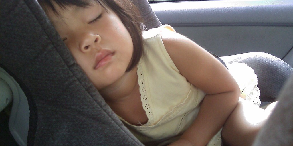 Child Sleeping Car Seat Girl Baby Childhood