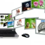 Internet Content Portal Search Laptop Concept